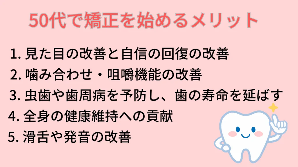 50代　矯正　メリット